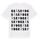 White t-shirt med Gräsryd ordlek t-shirt