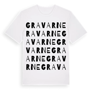 Gravarne ordlek t-shirt – ekologisk bomull t-shirt från Pinshirt