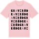 Pink Cotton t-shirt med Graveröd ordlek t-shirt