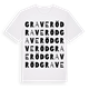 White t-shirt med Graveröd ordlek t-shirt