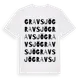 White t-shirt med Gravsjö ordlek t-shirt