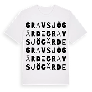 Gravsjögärde ordlek t-shirt – ekologisk bomull t-shirt från Pinshirt