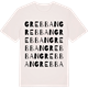 Vintage White t-shirt med Grebban ordlek t-shirt