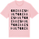 Pink Cotton t-shirt med Grebbeshult ordlek t-shirt