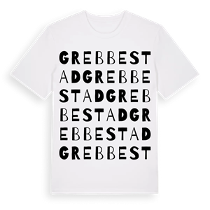 Grebbestad ordlek t-shirt – ekologisk bomull t-shirt från Pinshirt