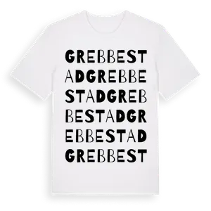 Grebbestad ordlek t-shirt – ekologisk bomull t-shirt från Pinshirt