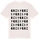 Vintage White t-shirt med Greby ordlek t-shirt