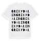 White t-shirt med Grebydalen ordlek t-shirt