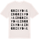 Vintage White t-shirt med Grebydalen ordlek t-shirt