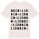 Vintage White t-shirt med Gredalen ordlek t-shirt