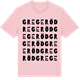 Pink Cotton t-shirt med Gregeröd ordlek t-shirt