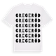 White t-shirt med Gregeröd ordlek t-shirt