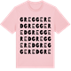 Pink Cotton t-shirt med Greggered ordlek t-shirt