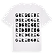White t-shirt med Greggered ordlek t-shirt