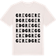 Vintage White t-shirt med Greggered ordlek t-shirt