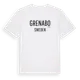 White t-shirt med Grenabo i Sverige t-shirt