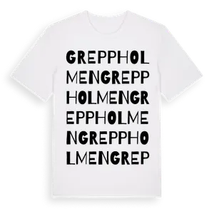 Greppholmen ordlek t-shirt – ekologisk bomull t-shirt från Pinshirt