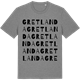 Mid Heather Gray t-shirt med Gretlanda ordlek t-shirt