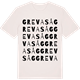 Vintage White t-shirt med Greva såg ordlek t-shirt