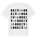 White t-shirt med Grevabo ordlek t-shirt