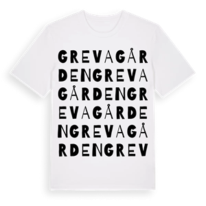 Grevagården ordlek t-shirt – ekologisk bomull t-shirt från Pinshirt