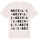 Vintage White t-shirt med Grevakila ordlek t-shirt