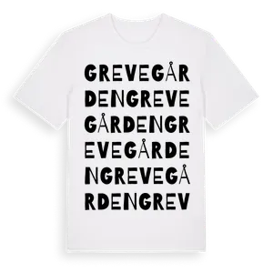 Grevegården ordlek t-shirt – ekologisk bomull t-shirt från Pinshirt