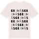Vintage White t-shirt med Grimås ordlek t-shirt