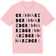 Pink Cotton t-shirt med Grimmared ordlek t-shirt