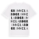 White t-shirt med Grimmeland ordlek t-shirt