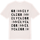 Vintage White t-shirt med Grimmelycke ordlek t-shirt
