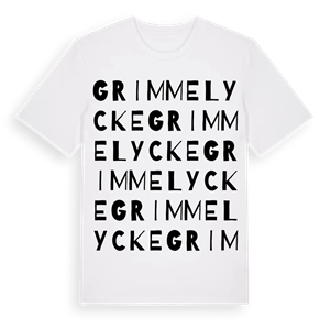 Grimmelycke ordlek t-shirt – ekologisk bomull t-shirt från Pinshirt