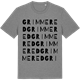 Mid Heather Gray t-shirt med Grimmered ordlek t-shirt
