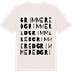 Vintage White t-shirt med Grimmered ordlek t-shirt