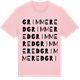 Pink Cotton t-shirt med Grimmered ordlek t-shirt