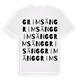 White t-shirt med Grimsäng ordlek t-shirt