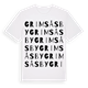 White t-shirt med Grimsås by ordlek t-shirt