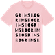 Pink Cotton t-shirt med Grimsbo ordlek t-shirt