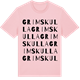 Pink Cotton t-shirt med Grimskulla ordlek t-shirt