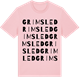 Pink Cotton t-shirt med Grimsled ordlek t-shirt