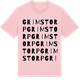 Pink Cotton t-shirt med Grimstorp ordlek t-shirt