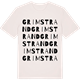 Vintage White t-shirt med Grimstrand ordlek t-shirt