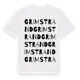 White t-shirt med Grimstrand ordlek t-shirt