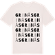 Vintage White t-shirt med Grinås ordlek t-shirt