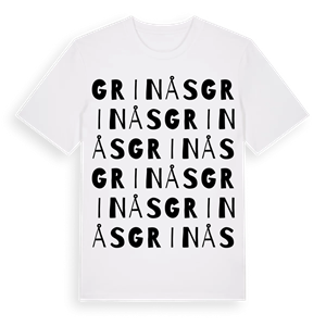 Grinås ordlek t-shirt – ekologisk bomull t-shirt från Pinshirt