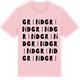 Pink Cotton t-shirt med Grind ordlek t-shirt