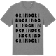 Mid Heather Gray t-shirt med Grind ordlek t-shirt