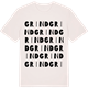 Vintage White t-shirt med Grind ordlek t-shirt