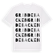 White t-shirt med Grindebacken ordlek t-shirt