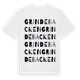 White t-shirt med Grindebacken ordlek t-shirt